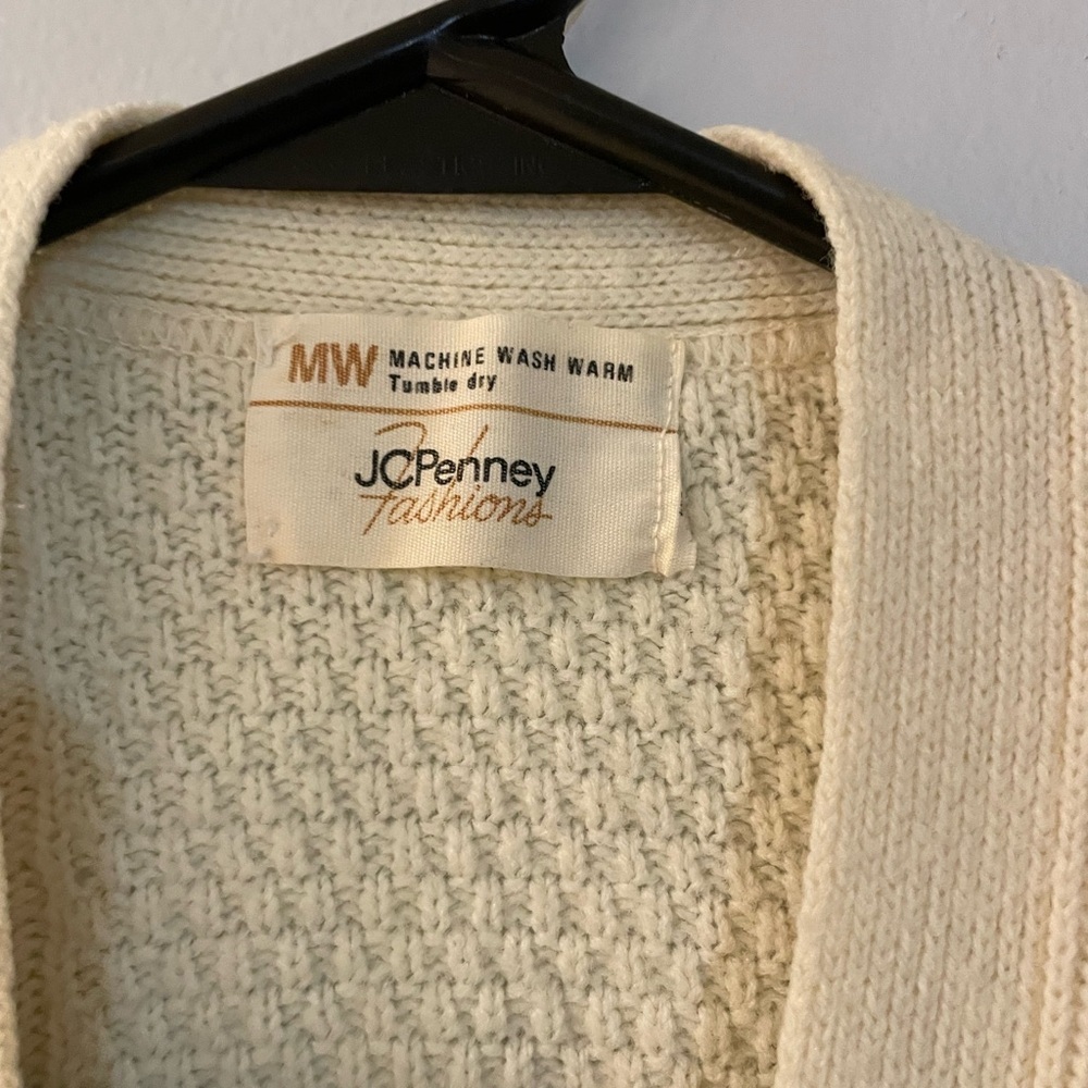 Vintage The JC Penney Fashion women’s size medium Sweater Cardigan with pockets - Picture 2 of 6